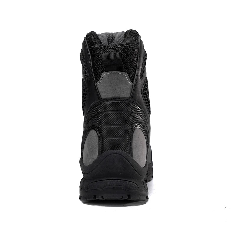 Men's Waterproof Leather Desert Boots Non-Slip Lightweight Work Safty Shoes Breathable Non-Slip Hunting Hiking Work Boots Men