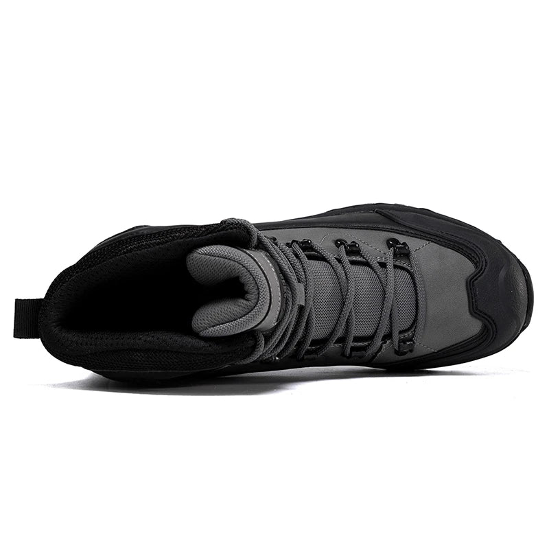 Men's Waterproof Leather Desert Boots Non-Slip Lightweight Work Safty Shoes Breathable Non-Slip Hunting Hiking Work Boots Men
