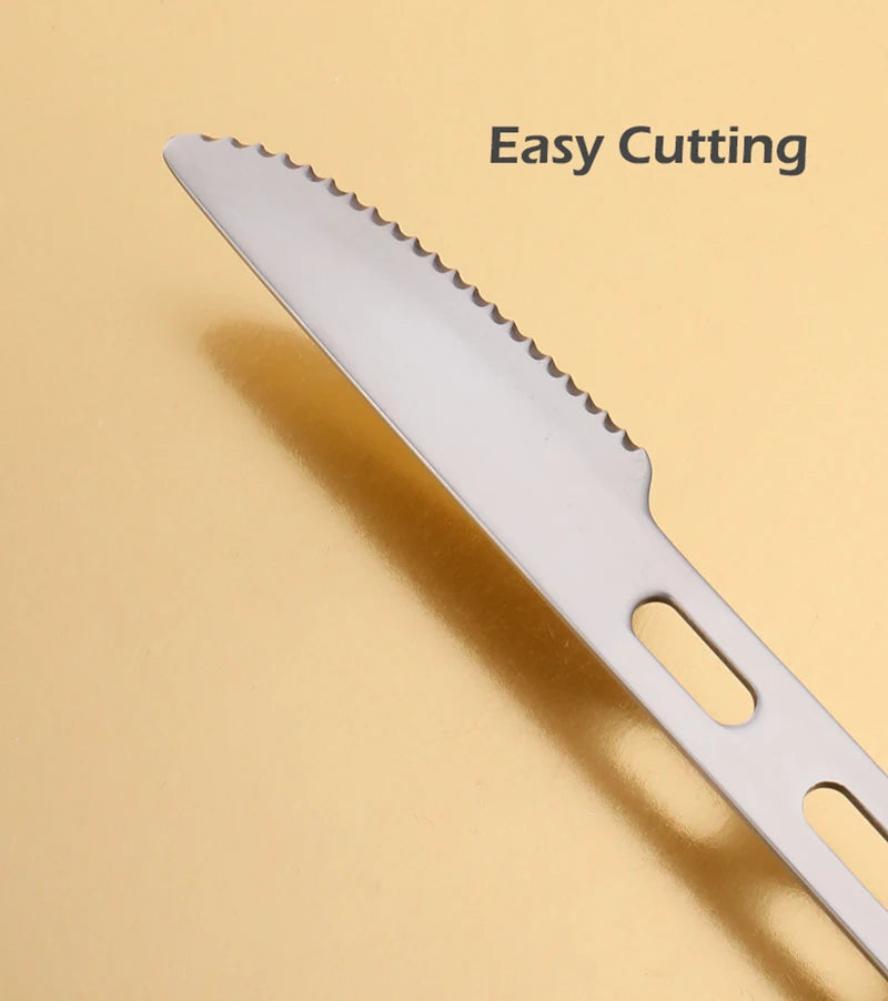3pcs/set Stainless Steel Cutlery Set Knife Fork Spoon For Home Use Travel Camping Picnic Portable Tableware Set