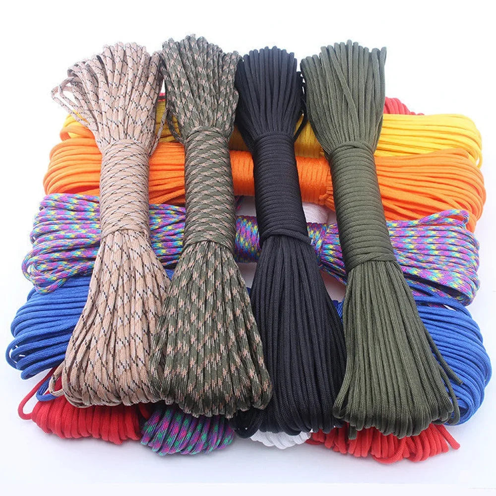 5/15/30m Paracord Rope 7 Strand 4mm Military Tactical 550 Parachute Cord Camping Accessories Outdoor Survival DIY Bracelet Line