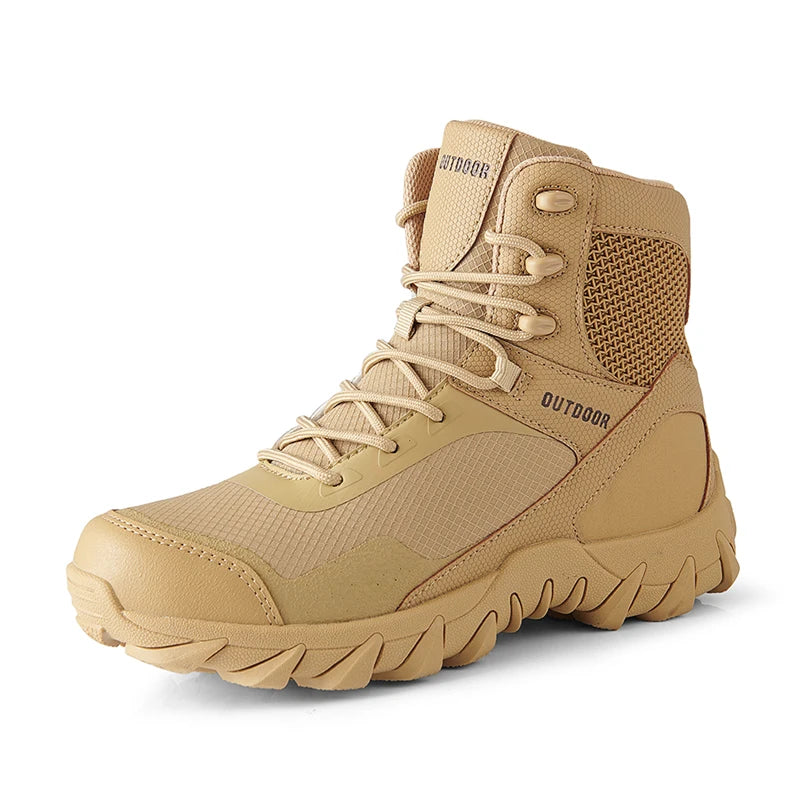 Upgraded Tactics Combat Training Boots Male Outdoors Camping Anti-wear Rapid Response Hiking Shoes Fishing Hunting Sneakers Men