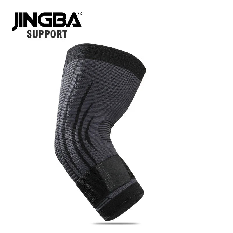 JINGBA Unisex Elbow Support Nylon Elastic Elbow Brace Baseball Tennis Protection Bandage Baseball Compression Arm Sleeve