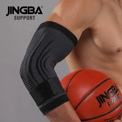 JINGBA Unisex Elbow Support Nylon Elastic Elbow Brace Baseball Tennis Protection Bandage Baseball Compression Arm Sleeve