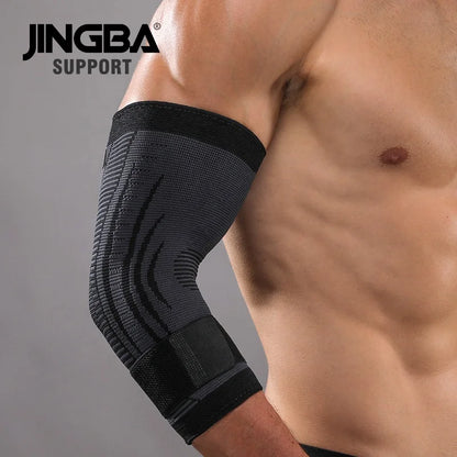 JINGBA Unisex Elbow Support Nylon Elastic Elbow Brace Baseball Tennis Protection Bandage Baseball Compression Arm Sleeve