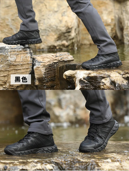 Men Spring Autumn Tactical Military Wear-resistant Hiking Shoes Men's Low-top Boots Outdoor Training Climbing Sports Sneakers