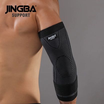 JINGBA Unisex Elbow Support Nylon Elastic Elbow Brace Baseball Tennis Protection Bandage Baseball Compression Arm Sleeve