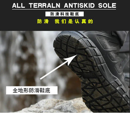 Men Spring Autumn Tactical Military Wear-resistant Hiking Shoes Men's Low-top Boots Outdoor Training Climbing Sports Sneakers