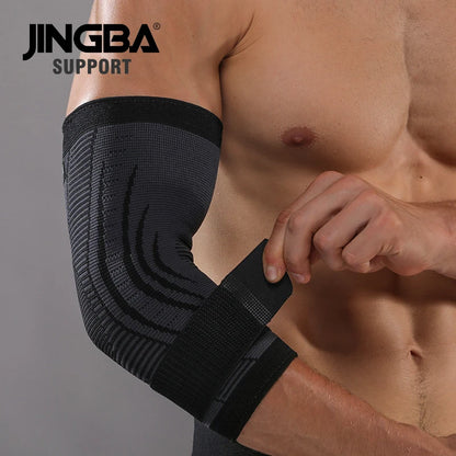 JINGBA Unisex Elbow Support Nylon Elastic Elbow Brace Baseball Tennis Protection Bandage Baseball Compression Arm Sleeve
