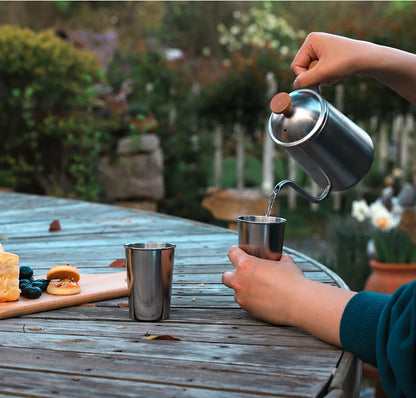 4/8Pcs Outdoor Stainless Steel Water Cup With Case Hiking Camping Picnic BBQ Beer Cups Coffee Cup Portable Travel Drinkware