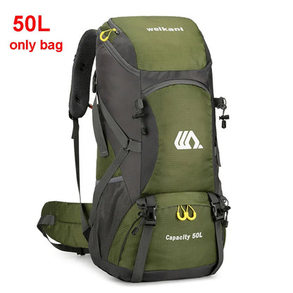 50L Travel Backpack Camping Men Large Hiking Bag and Waterproof