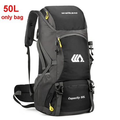 50L Travel Backpack Camping Men Large Hiking Bag and Waterproof