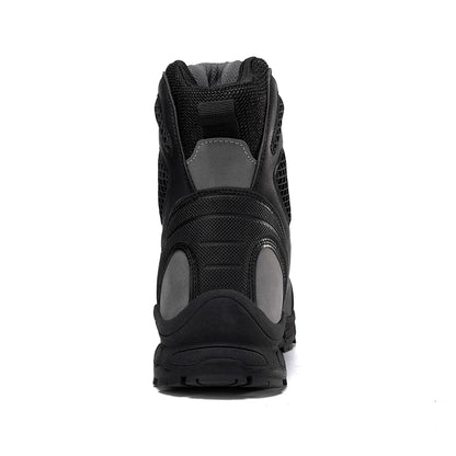 Men's Waterproof Leather Desert Boots Non-Slip Lightweight Work Safty Shoes Breathable Non-Slip Hunting Hiking Work Boots Men