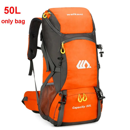 50L Travel Backpack Camping Men Large Hiking Bag and Waterproof