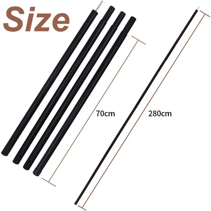 5.1x5.1m Large Black Coating Tarp Waterproof Octagon Coated Camping Tarp Outdoor Awning Tarpaulin Shade Tent Shelter Sunshade
