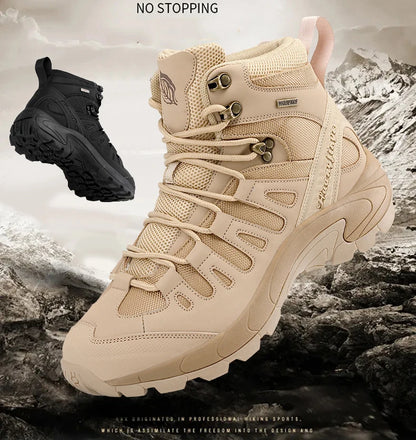 Fashion Men's Boots Tactical Combat Boots Outdoor Non-slip Hiking Boots Lightweight Men Desert Boots Motorcycle Boots