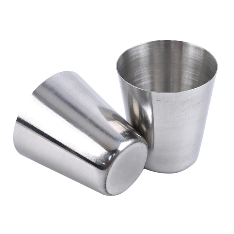 6P/4Pcs 30ml Outdoor Practical Travel Stainless Steel Cups Mini Set Glasses For Whisky Wine Beer With Case Portable Drinkware