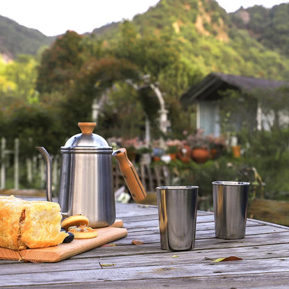 4/8Pcs Outdoor Stainless Steel Water Cup With Case Hiking Camping Picnic BBQ Beer Cups Coffee Cup Portable Travel Drinkware