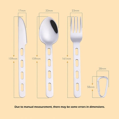 3pcs/set Stainless Steel Cutlery Set Knife Fork Spoon For Home Use Travel Camping Picnic Portable Tableware Set
