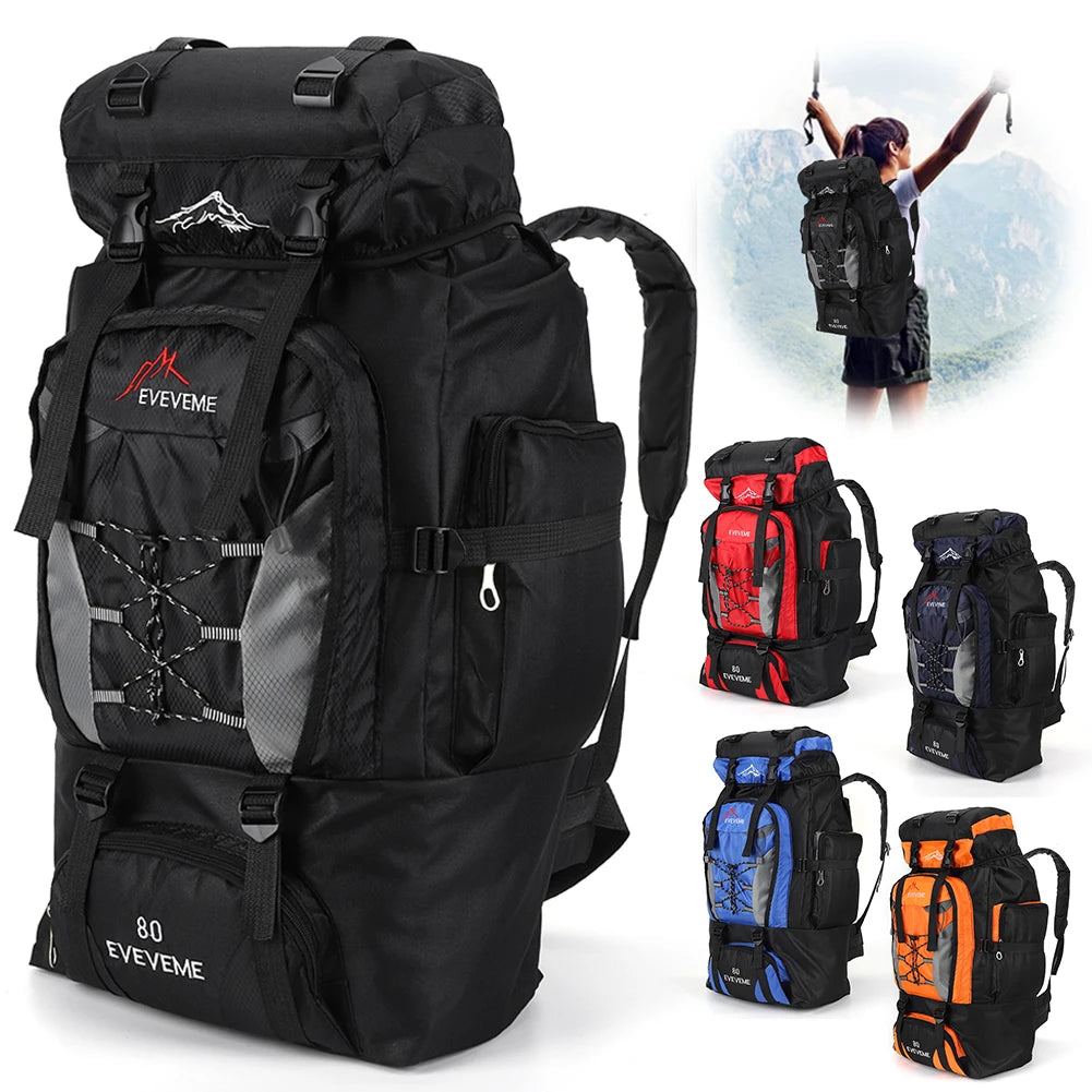 80L Outdoor Mountaineering Backpack For Men And Women