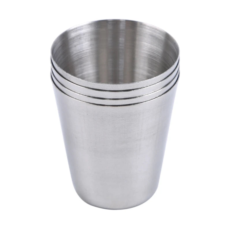 6P/4Pcs 30ml Outdoor Practical Travel Stainless Steel Cups Mini Set Glasses For Whisky Wine Beer With Case Portable Drinkware