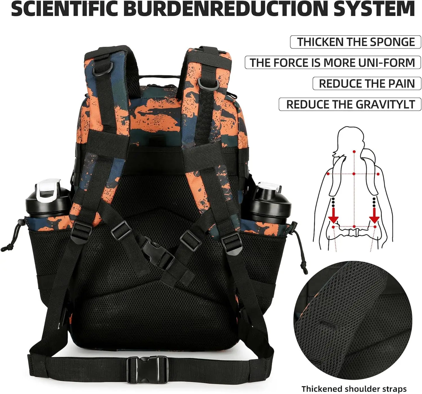 Large 45L Tactical Backpack