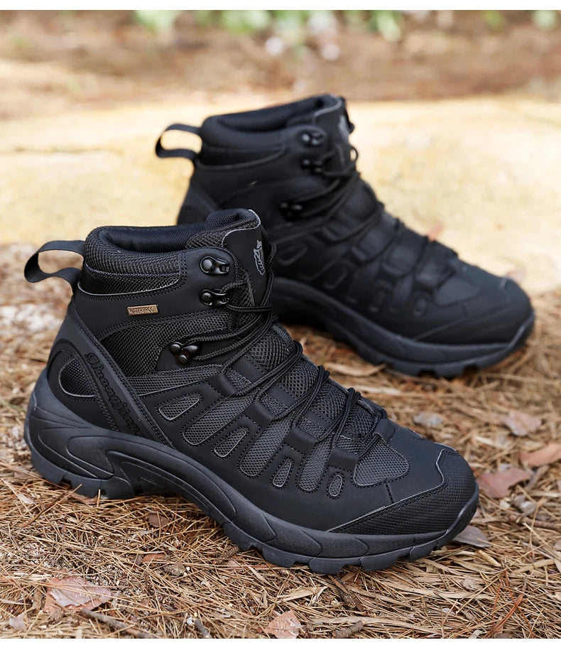 Fashion Men's Boots Tactical Combat Boots Outdoor Non-slip Hiking Boots Lightweight Men Desert Boots Motorcycle Boots