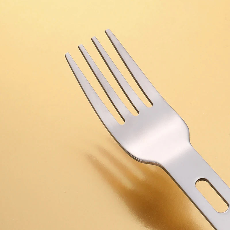 3pcs/set Stainless Steel Cutlery Set Knife Fork Spoon For Home Use Travel Camping Picnic Portable Tableware Set