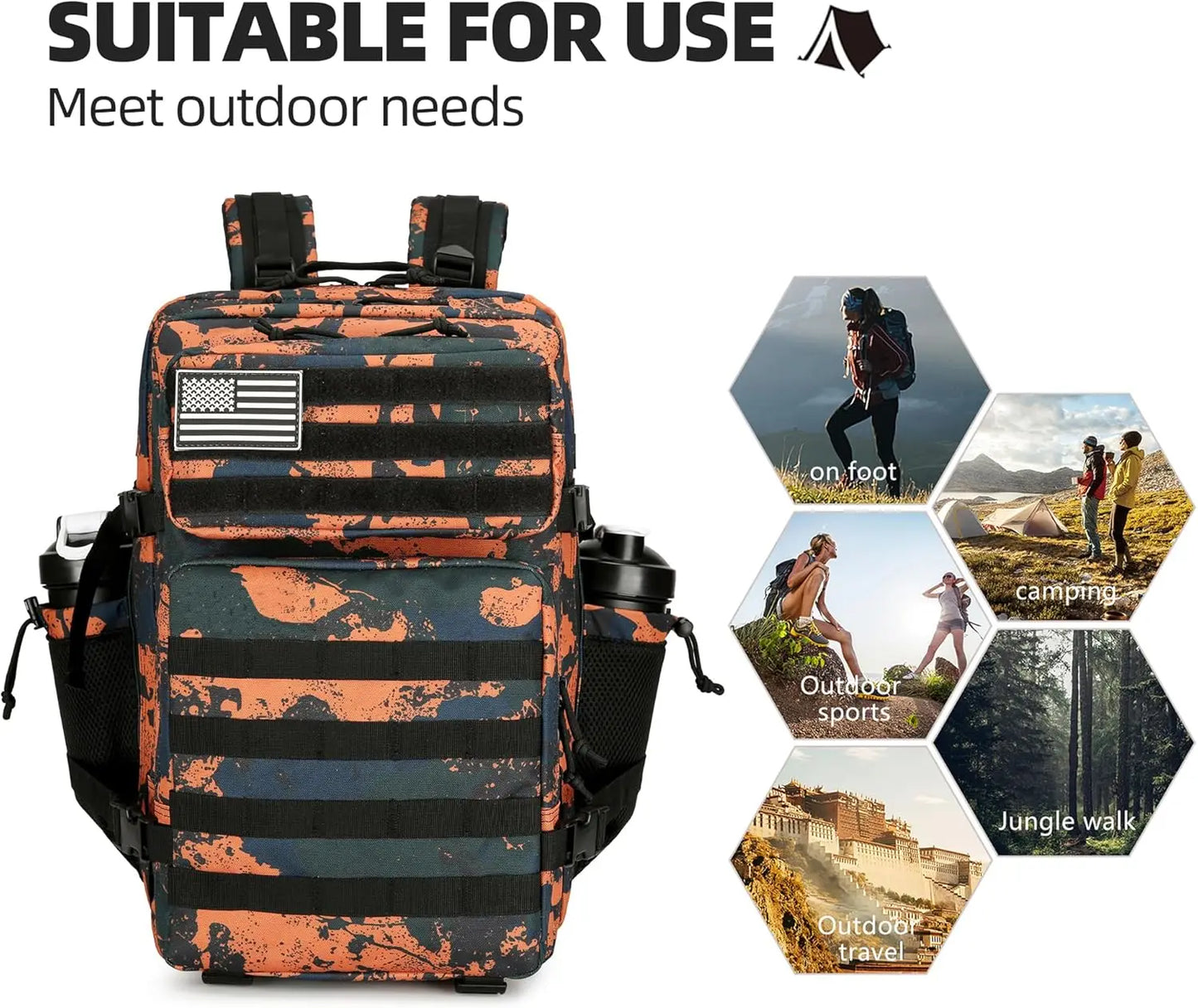 Large 45L Tactical Backpack